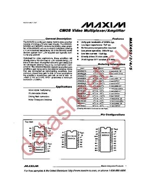 MAX455CWP+ datasheet  